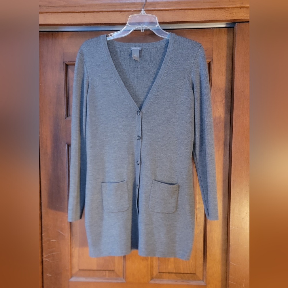 Ann Taylor Classic Gray Cardigan